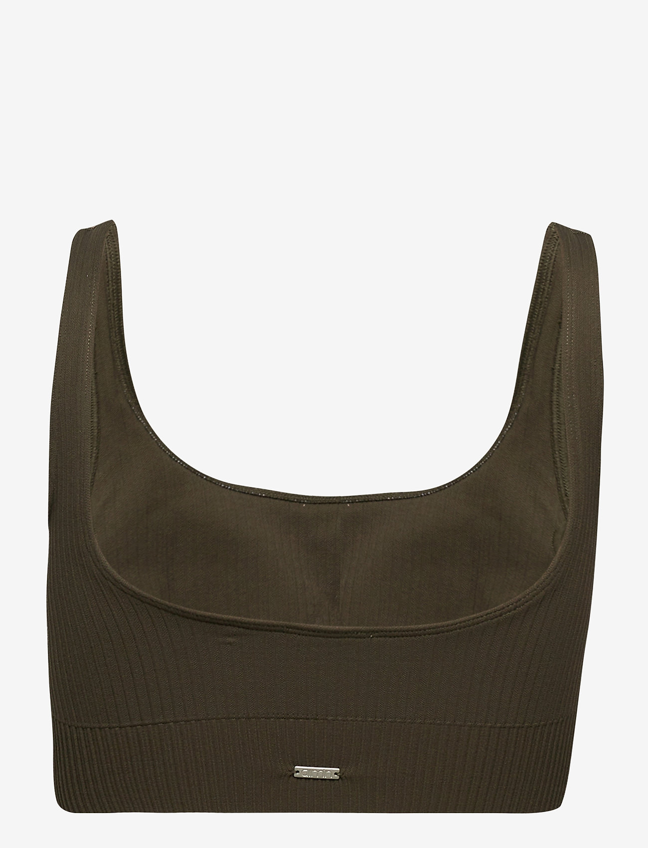aim´n - Khaki Ribbed Seamless Bra - mittlerer halt - khaki - 2