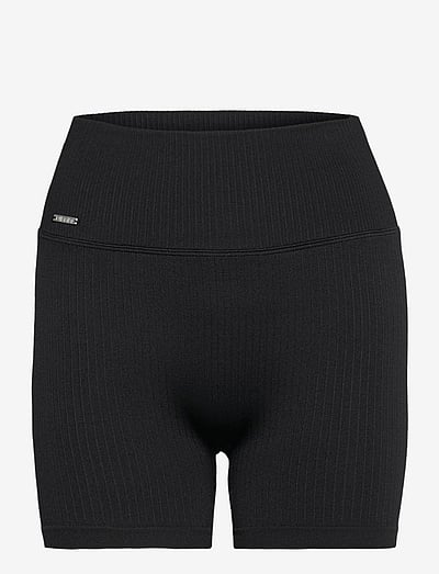 Ribbed Seamless Midi Biker Shorts - TræNingstights