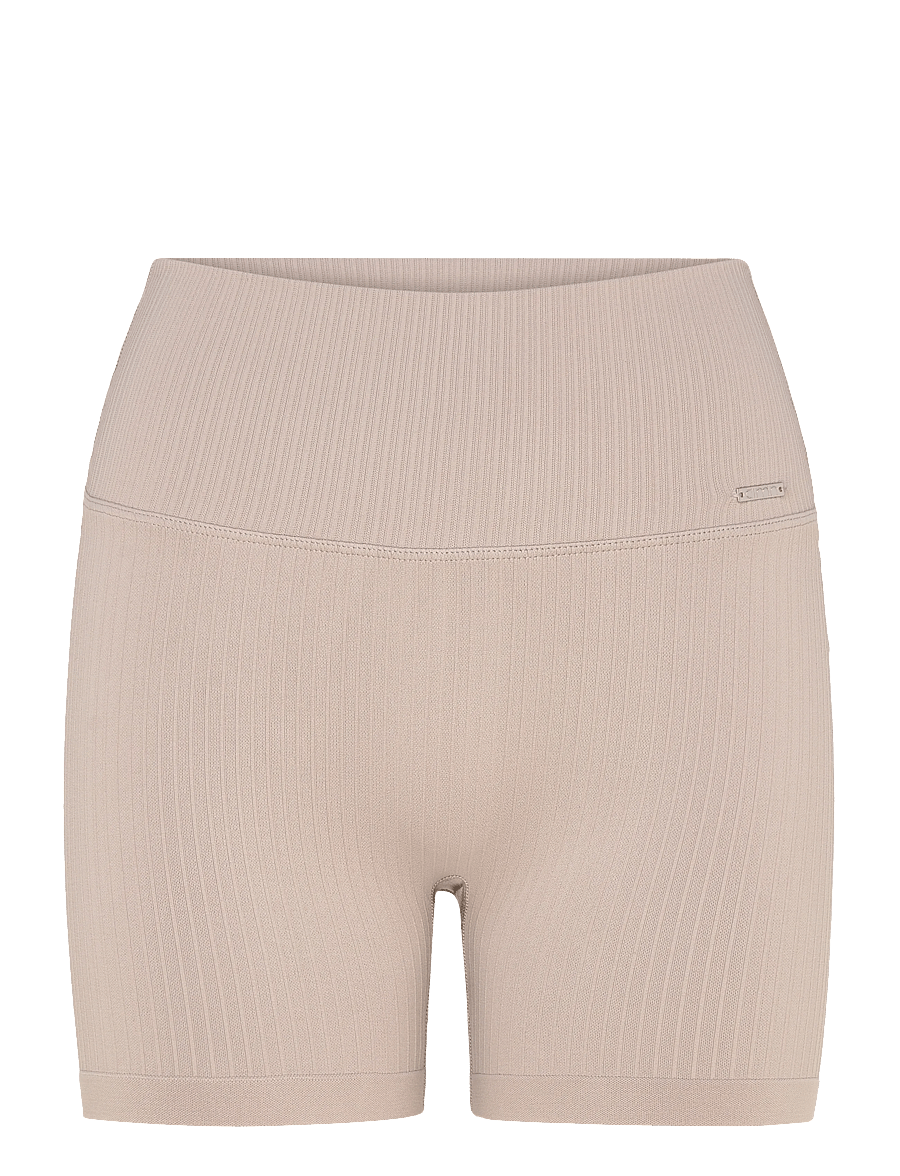 aim´n - Ribbed Seamless Midi Biker Shorts - 1/2 länge - dark clay - 1