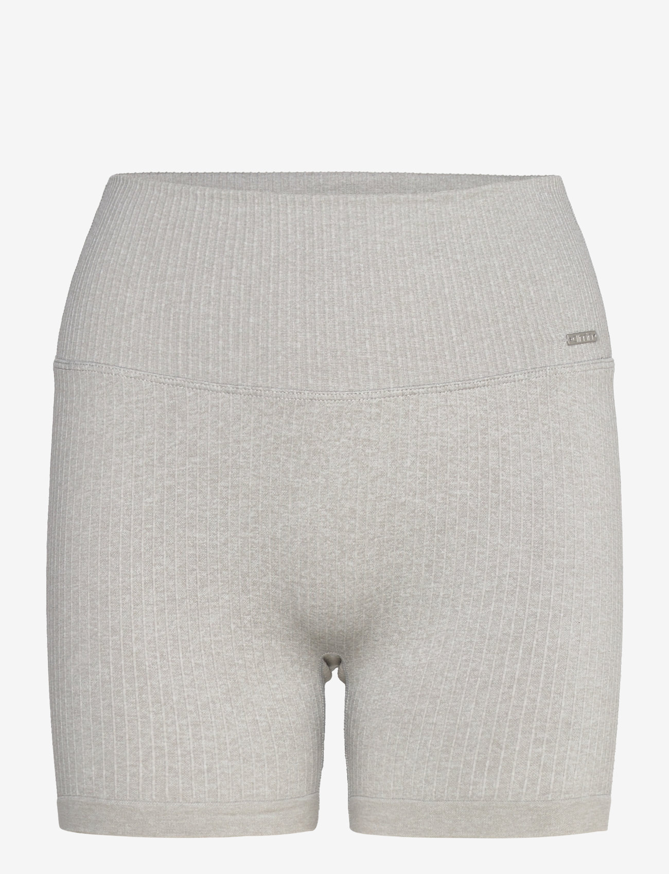 aim´n - Ribbed Seamless Midi Biker Shorts - lühikesed retuusid - grey melange - 1