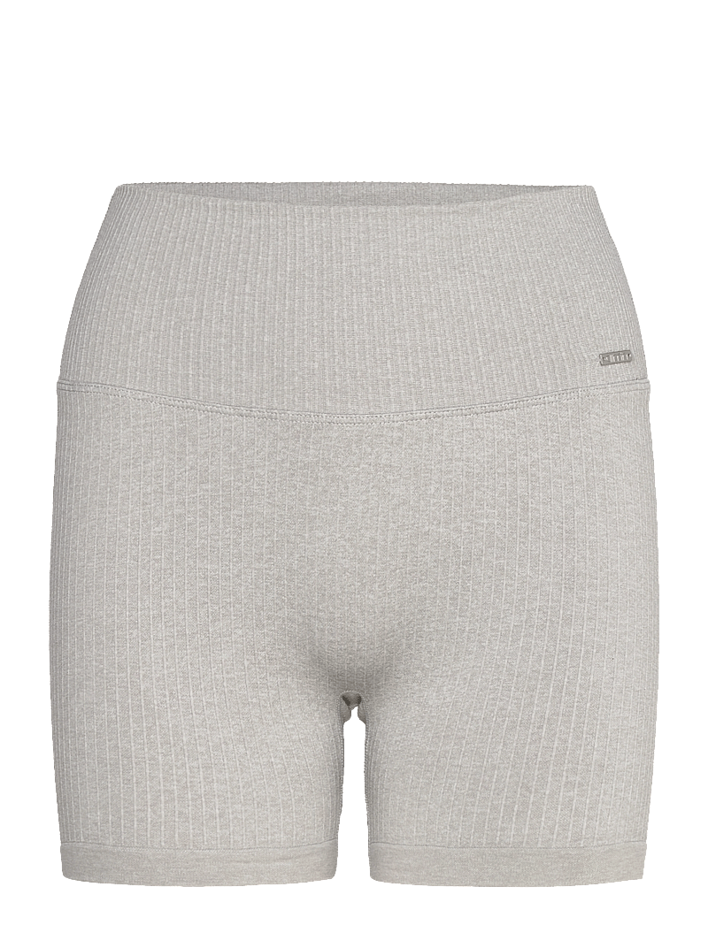 aim´n - Ribbed Seamless Midi Biker Shorts - lühikesed retuusid - grey melange - 1