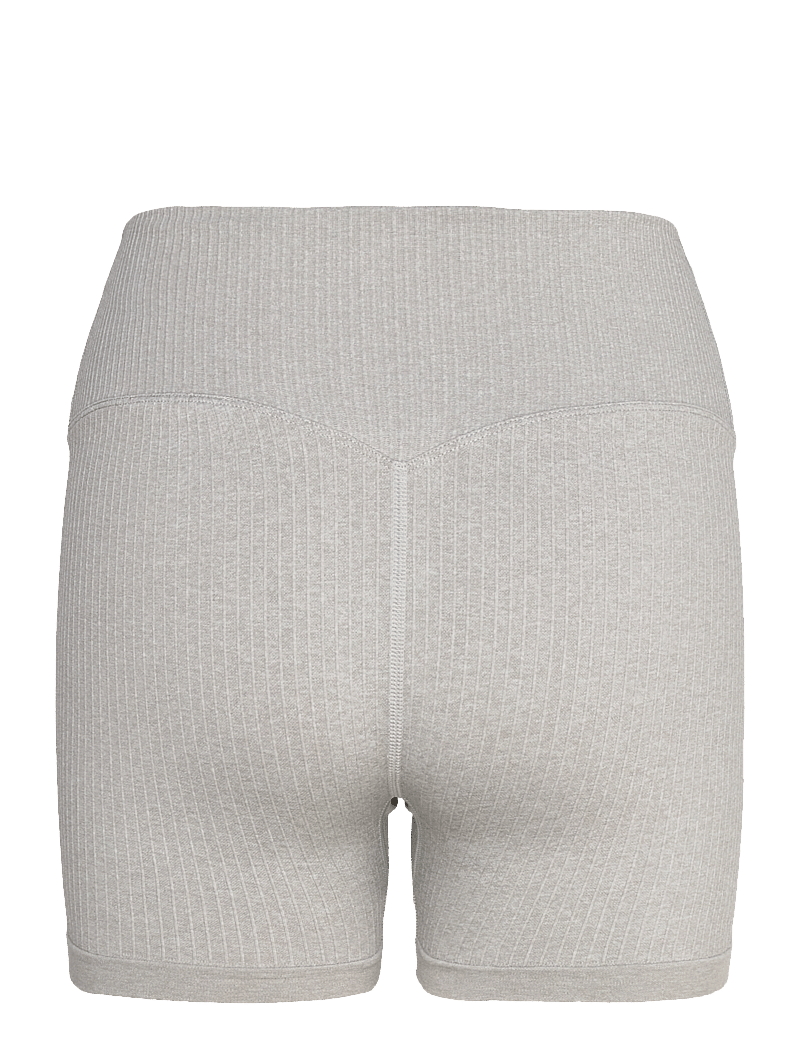 aim´n - Ribbed Seamless Midi Biker Shorts - lühikesed retuusid - grey melange - 2
