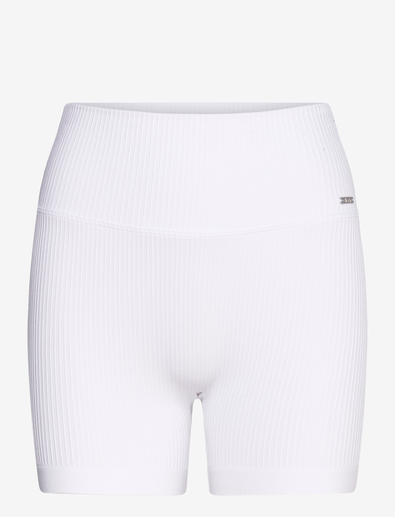 aim´n - Ribbed Seamless Midi Biker Shorts - korta tights - white - 1