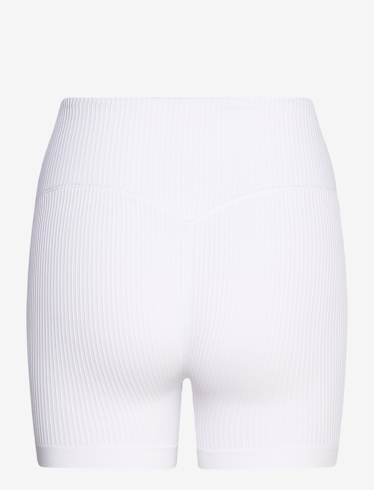 aim´n - Ribbed Seamless Midi Biker Shorts - korta tights - white - 2