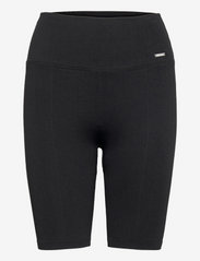 Black Luxe Seamless Biker Shorts