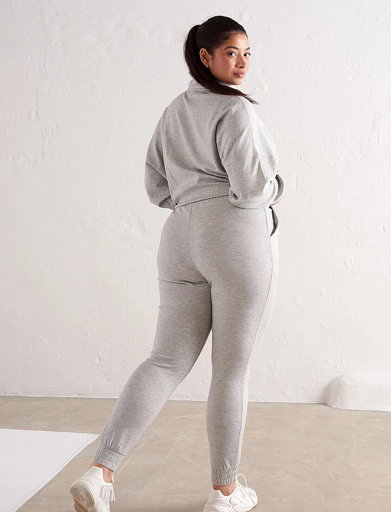 aim´n - Light Grey Melange Comfy Sweatpants - treeningpüksid - light grey - 4