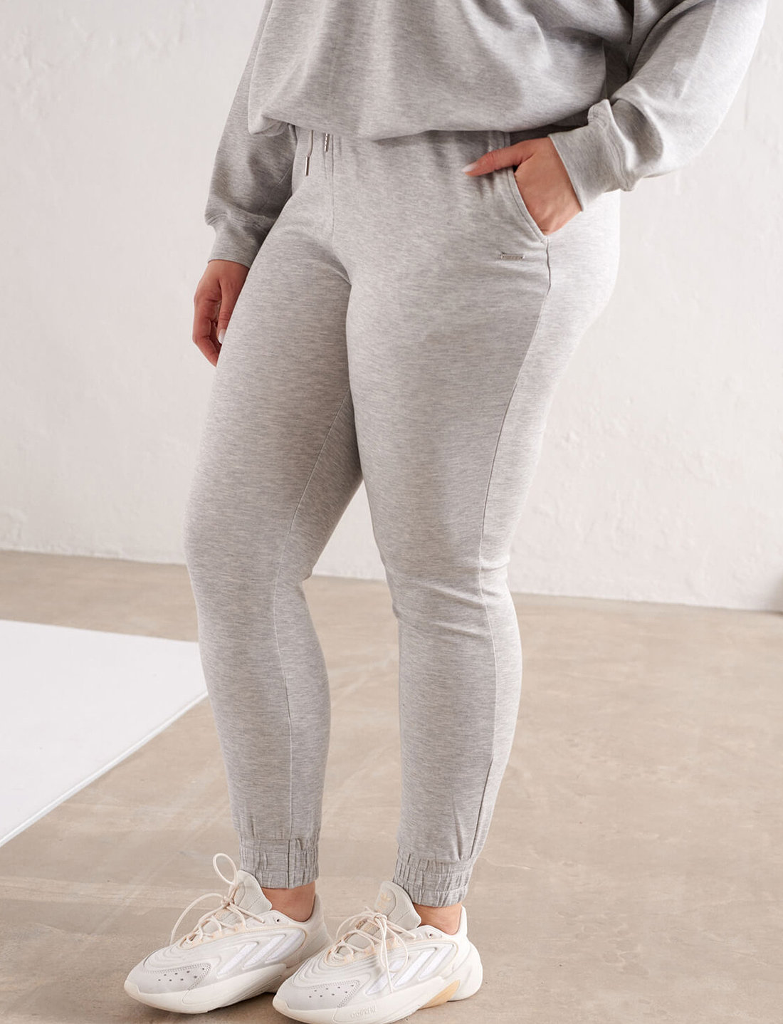 Light Grey Melange Comfy Sweatpants