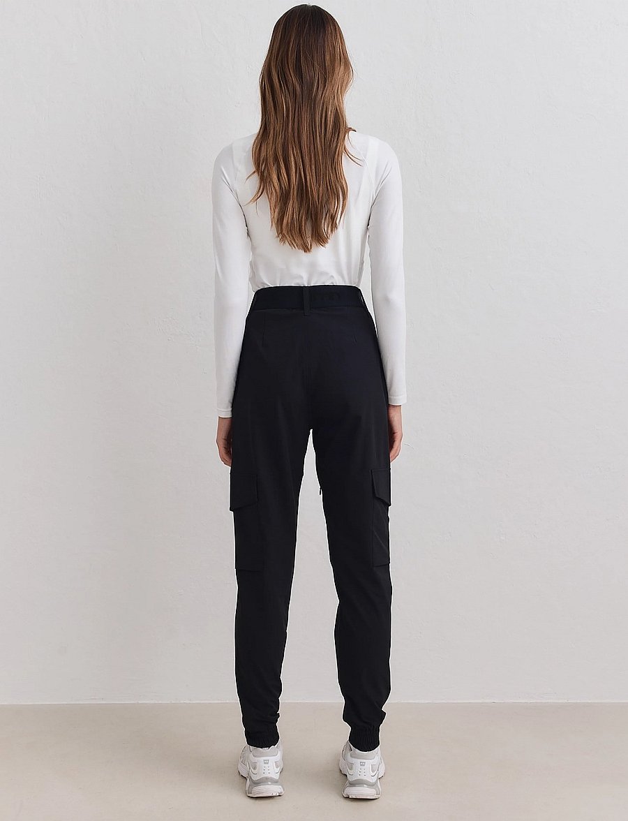 aim´n - Black Cargo Pants - casual byxor - black - 3