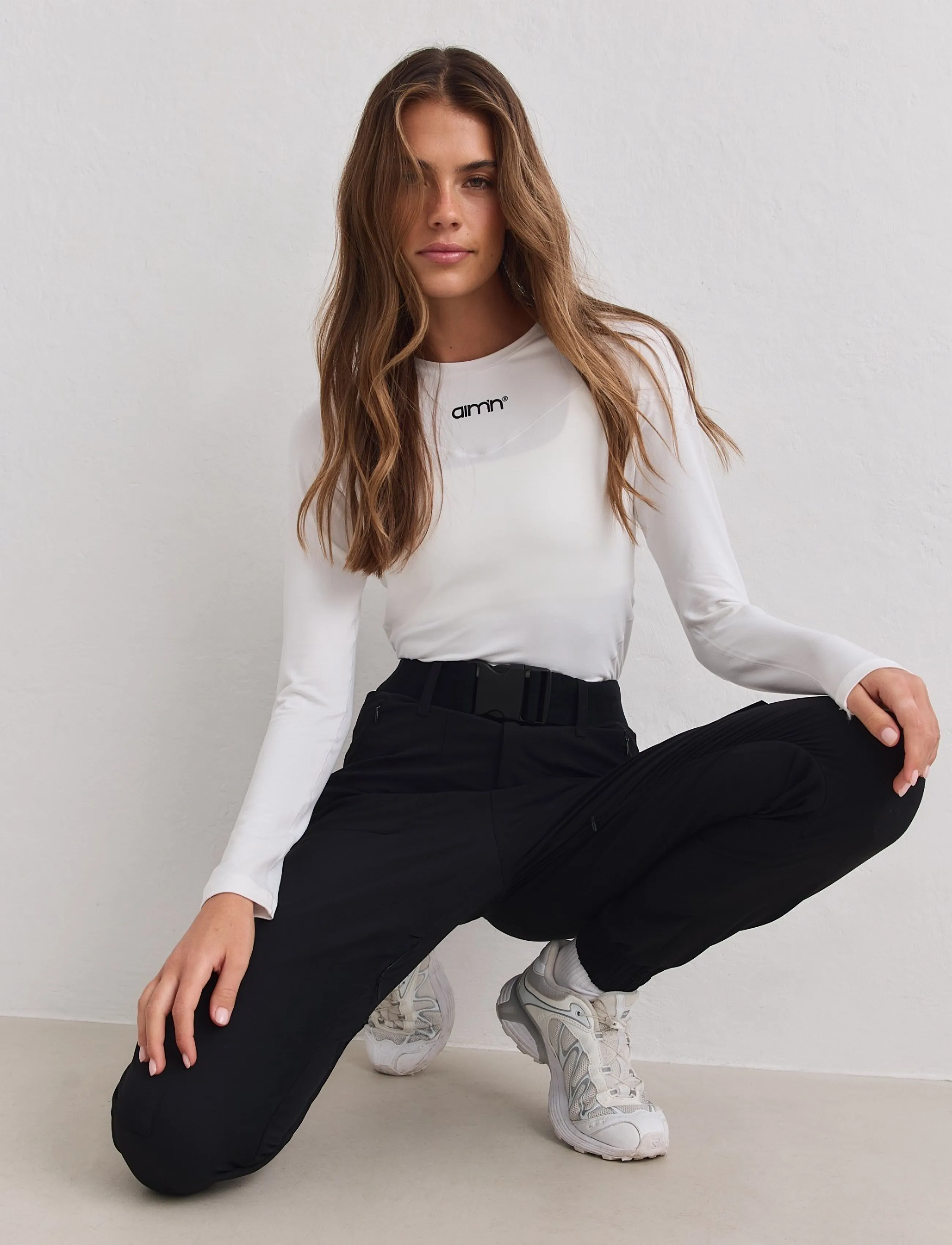 aim´n - Black Cargo Pants - outdoor pants - black - 4