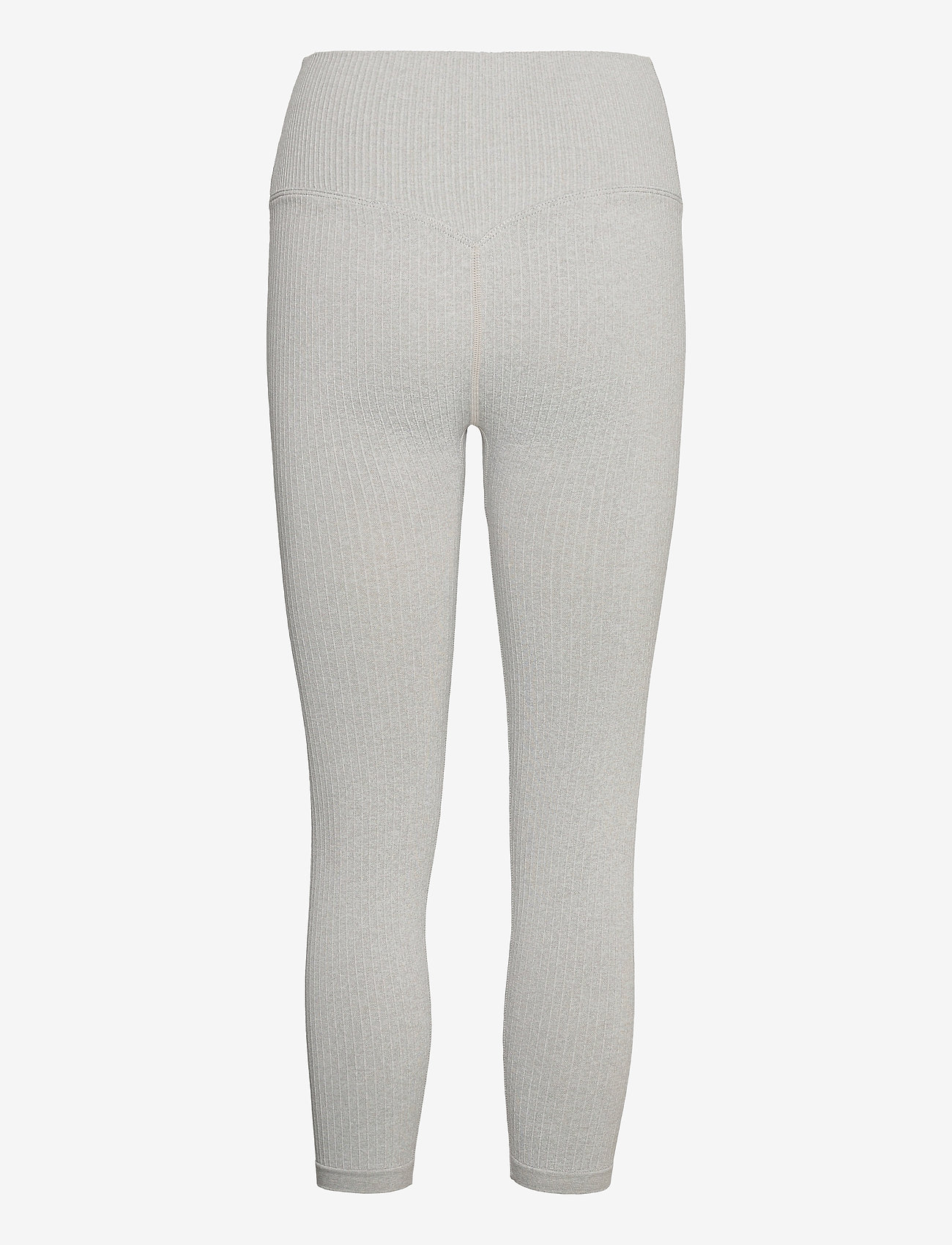 AIM'N - Ribbed Seamless Tights 7/8 - besiūlės tamprės - light grey - 1