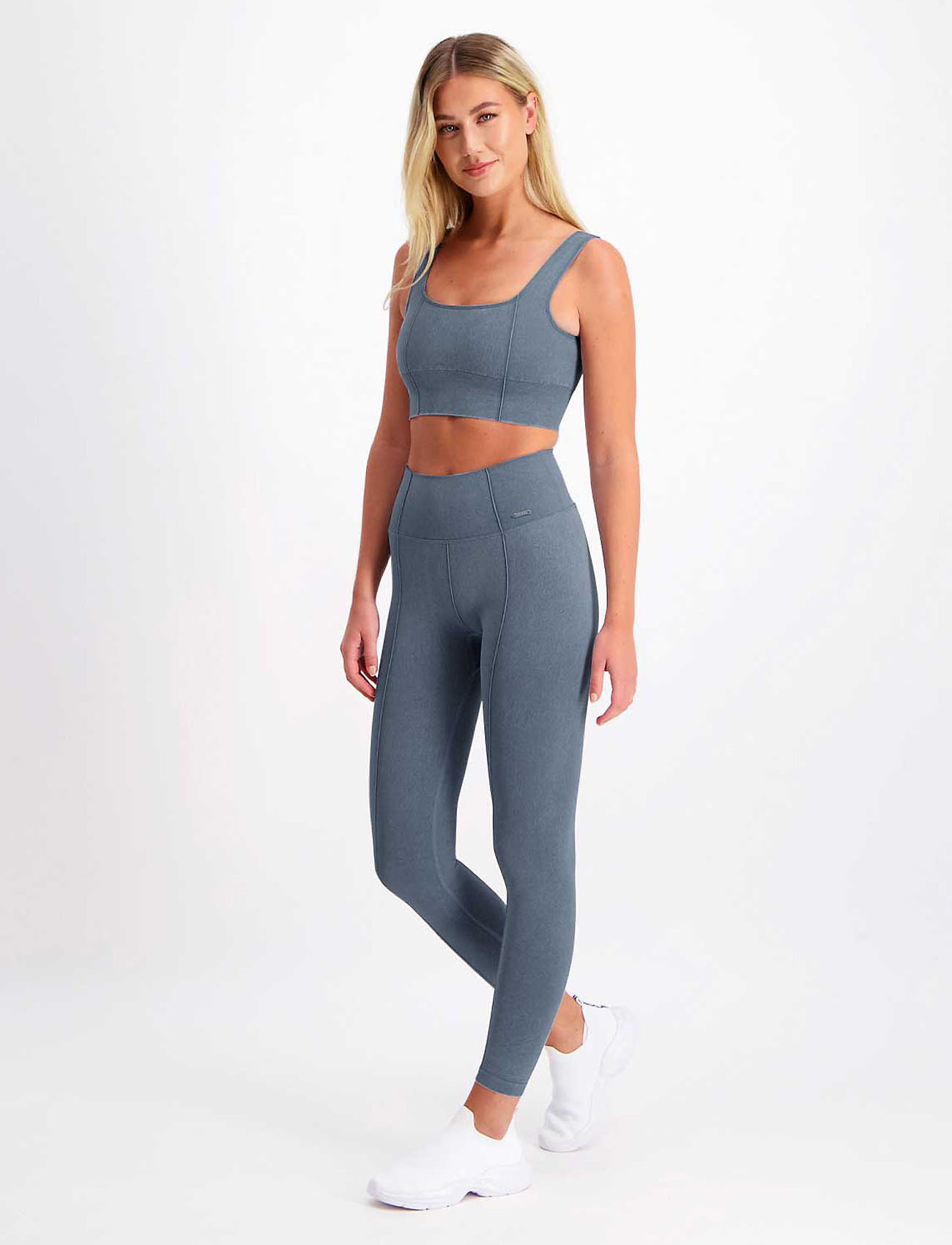 aim ́n Washed Denim Seamless Tights, XS, Running-training Blau - Frauen