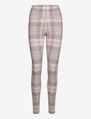 DUSTY VIOLET PLAID CHECK TIGHTS - DUSTY VIOLET