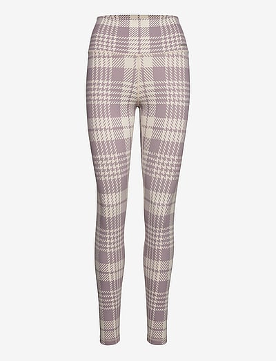 Dusty Violet Plaid Check Tights - TræNingstights
