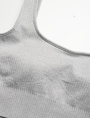 AIM'N - Ribbed Seamless Bra - sportinės liemenėlės: vidutiniškai prilaikančios - light grey - 2