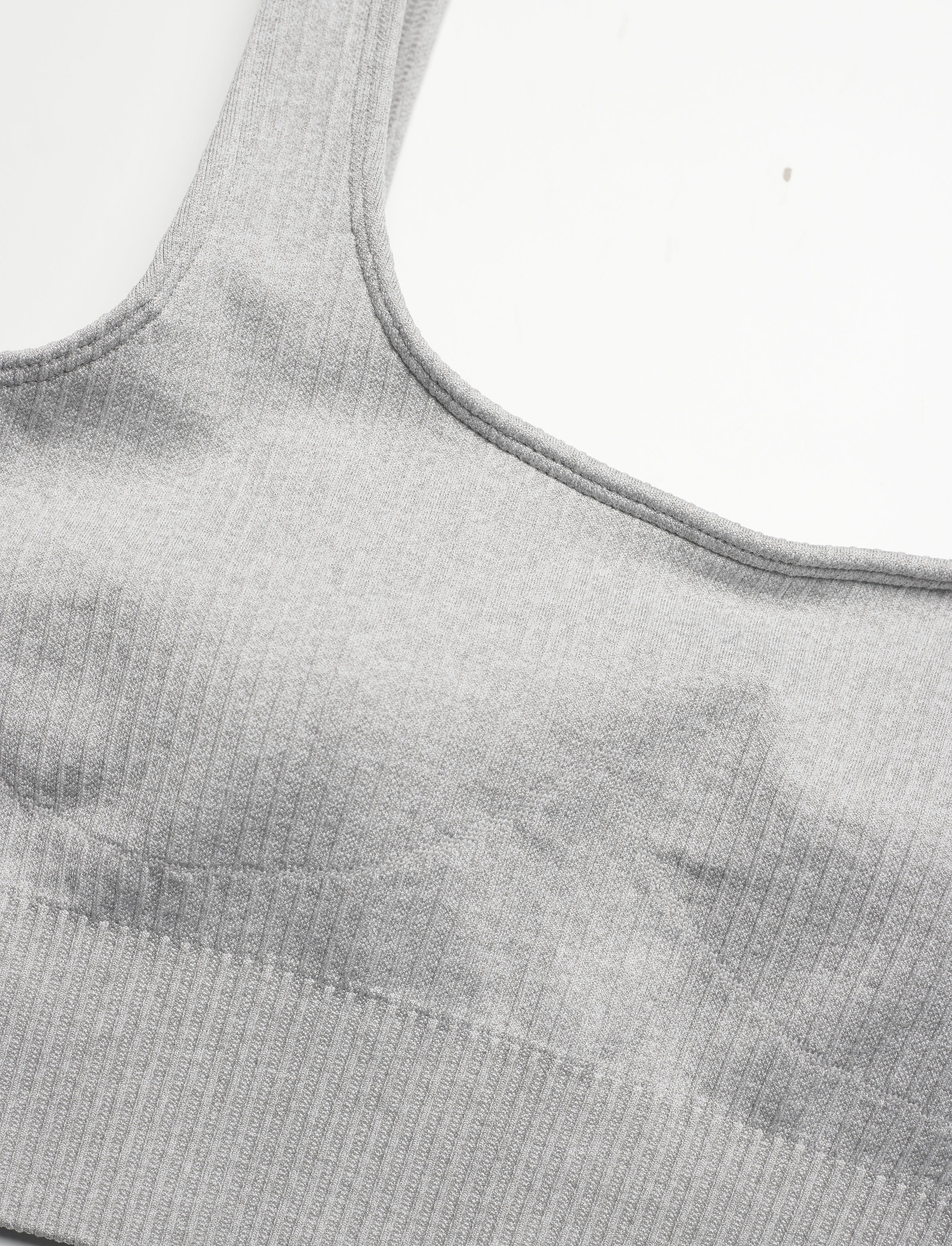 aim´n - Ribbed Seamless Bra - sports bh'er: medium støtte - light grey - 2