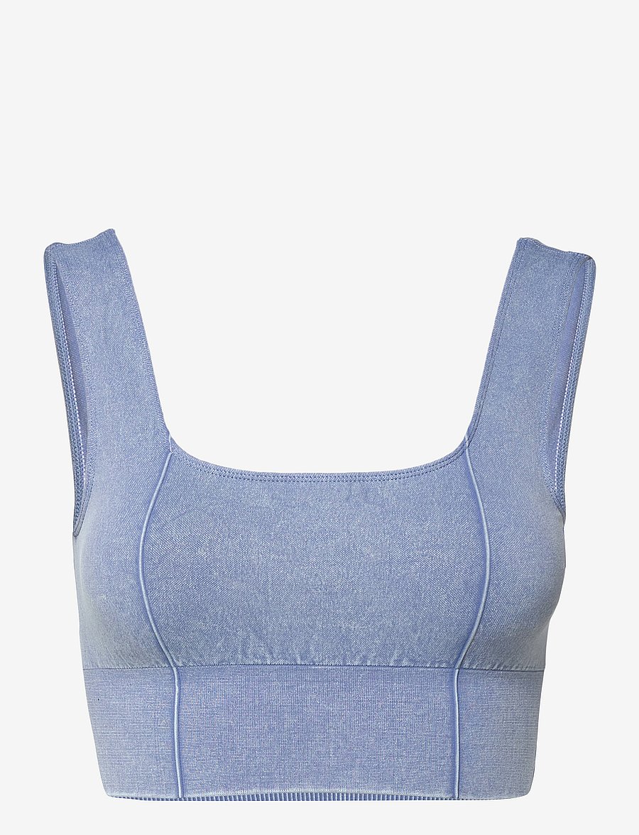 aim´n - Washed Denim Seamless Bra - medium - washed denim - 1