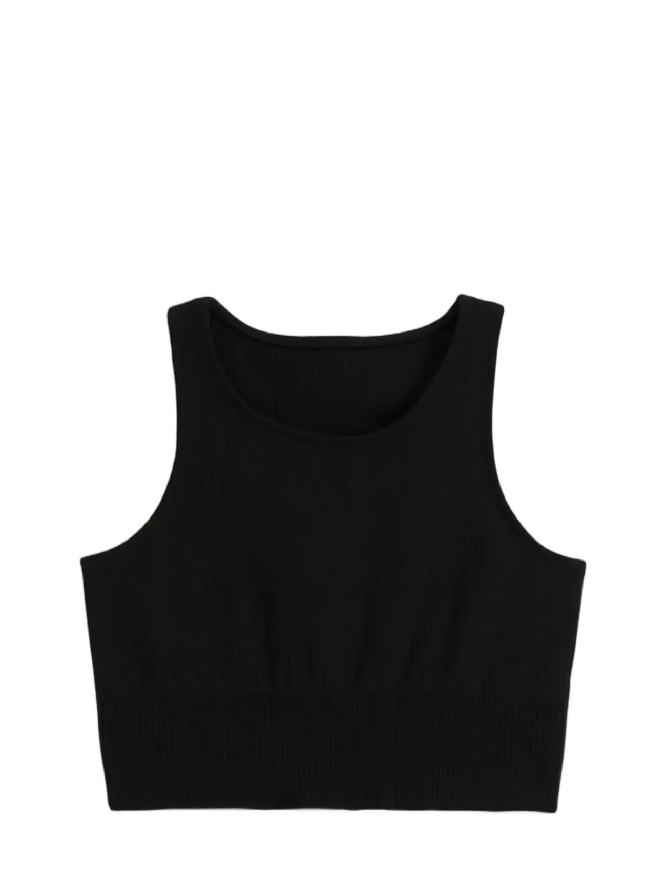 aim´n - Ribbed Seamless Crop Top - black - 2