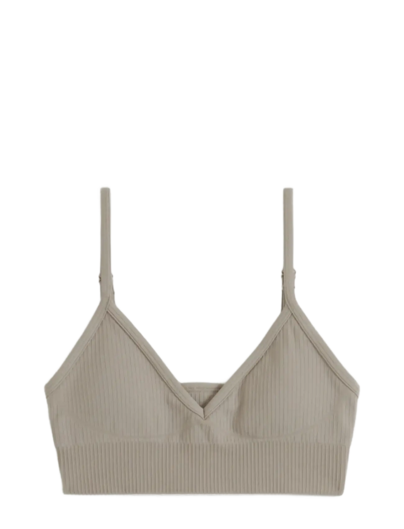 aim´n Ribbed Seamless Crop Top - Kleidung - DARK CLAY / beige