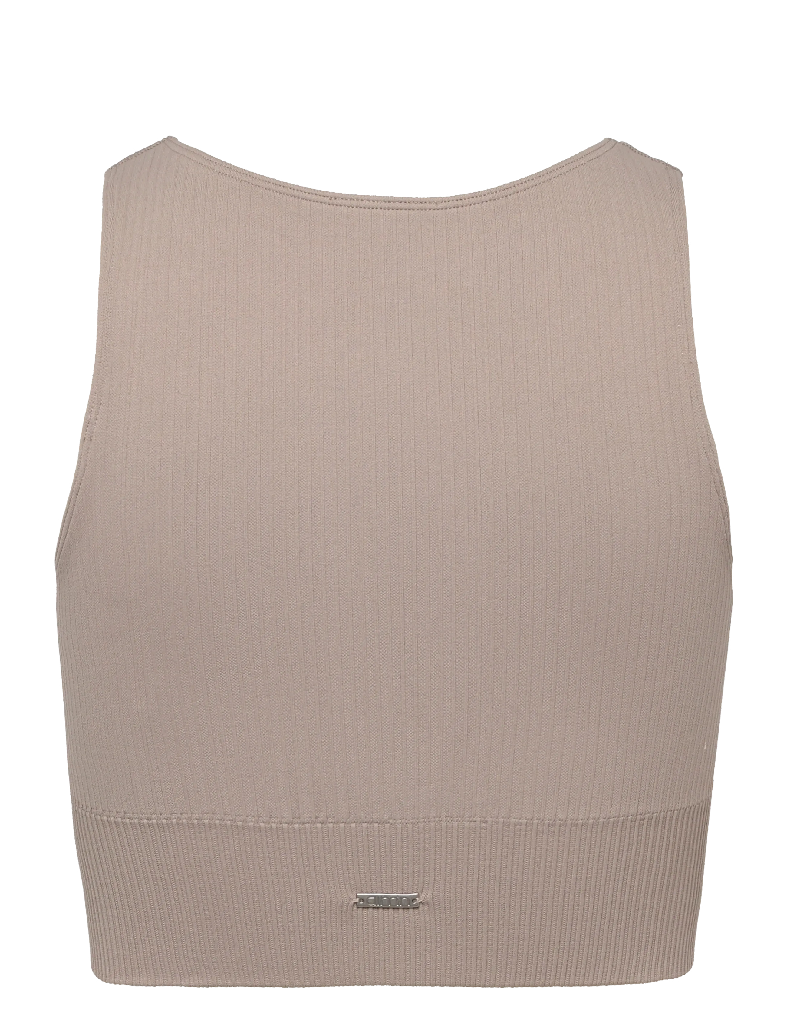 aim´n - Ribbed Seamless Crop Top - crop topit - dark clay - 2