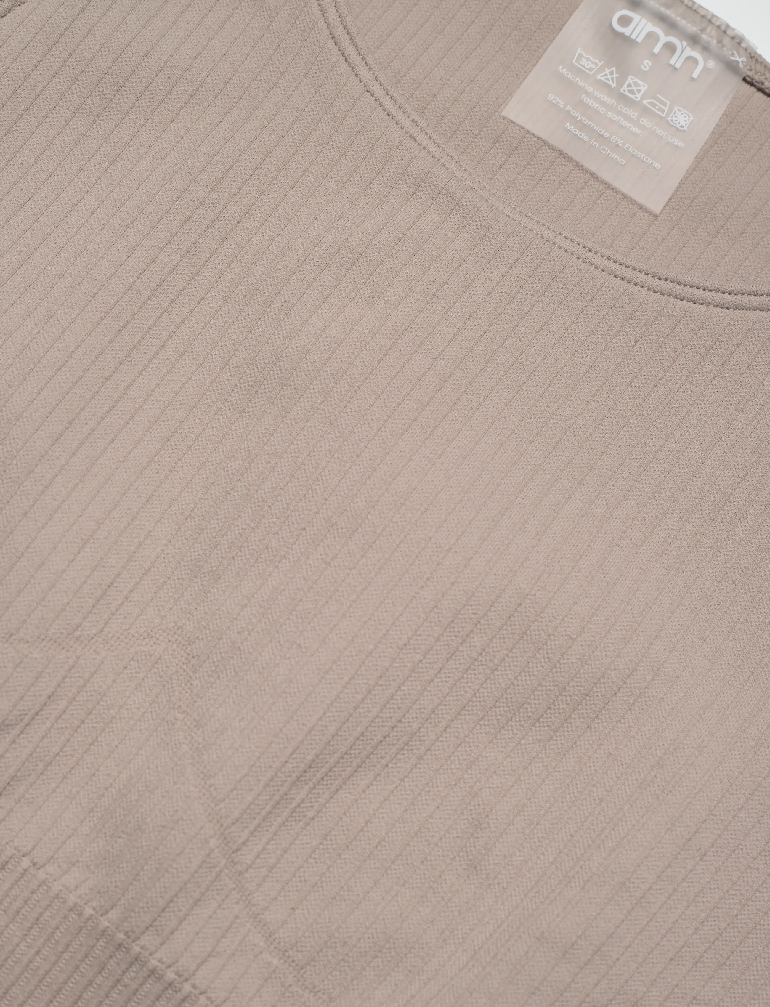 aim´n - Ribbed Seamless Crop Top - crop topit - dark clay - 5