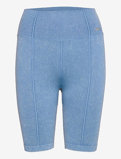Washed Denim Seamless Biker Shorts - TræNingstights