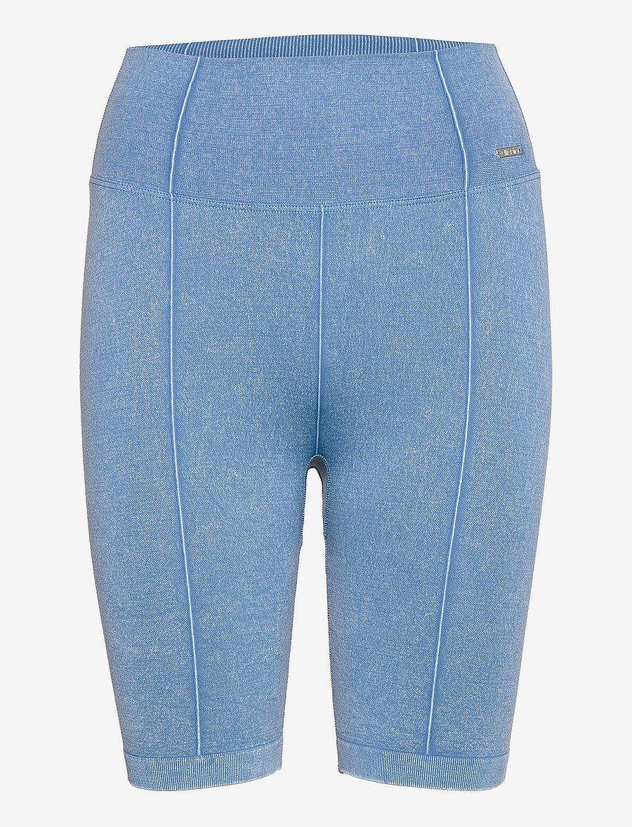 aim´n - Washed Denim Seamless Biker Shorts - trainingstights - washed denim - 1