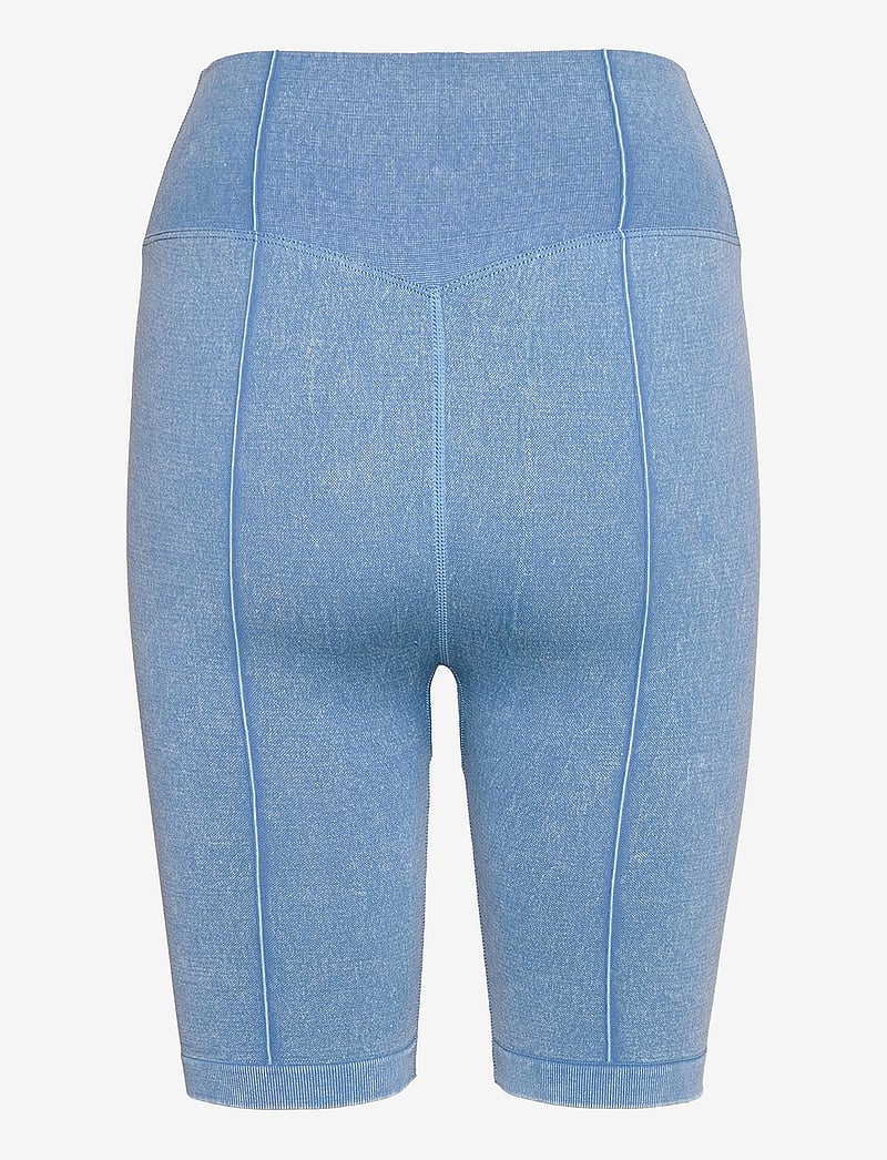 aim´n - Washed Denim Seamless Biker Shorts - tights - washed denim - 2