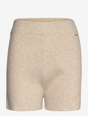 AIM'N - BEIGE SOFT KNIT SHORTS - casual shorts - oat white - 0