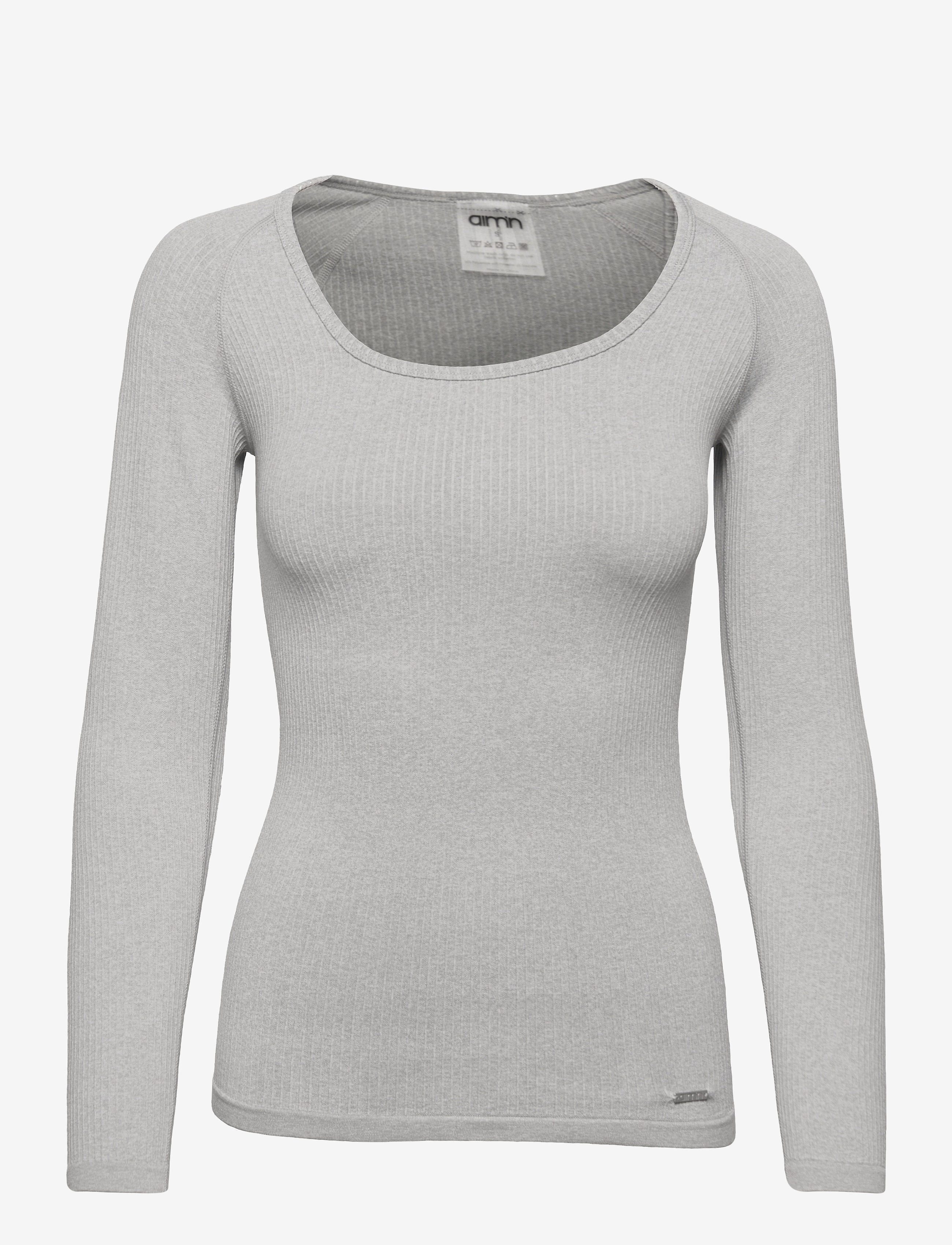 aim´n - Ribbed Seamless Long Sleeve - light grey - 1