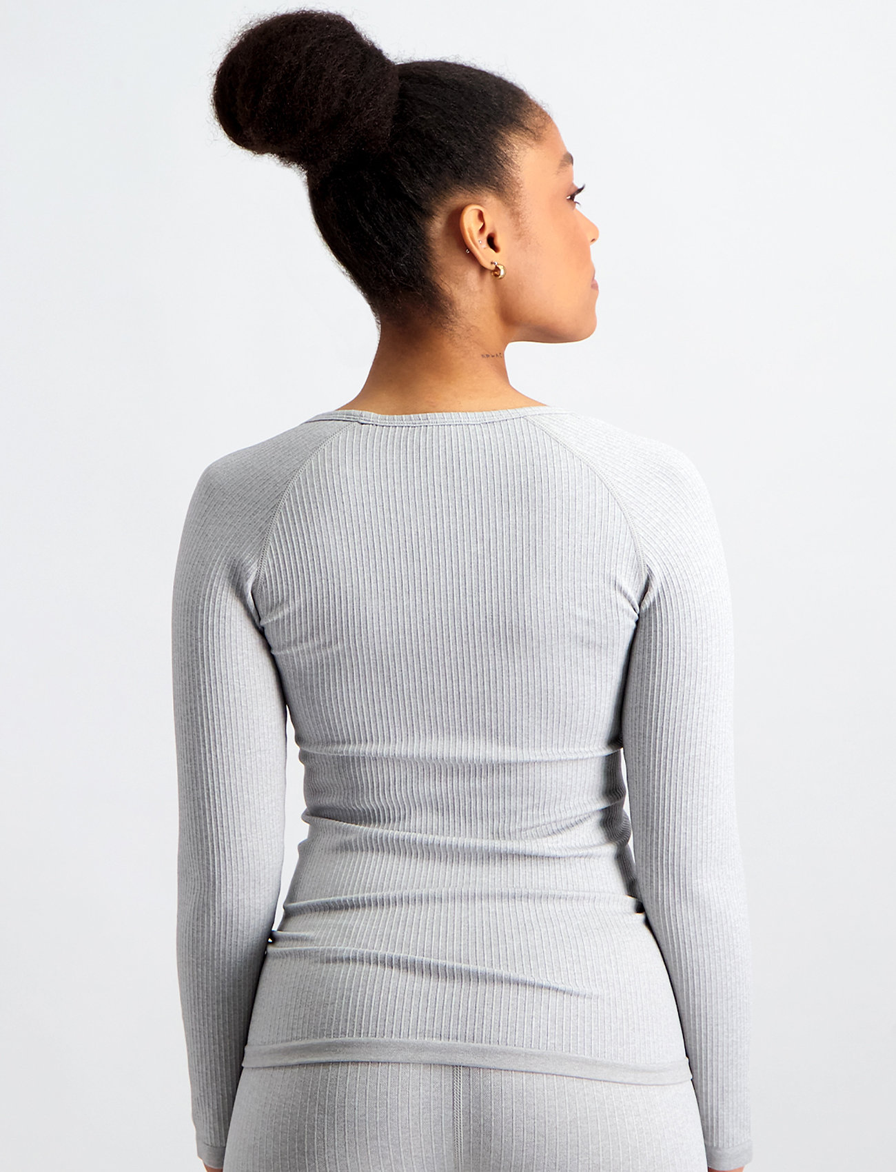aim´n - Ribbed Seamless Long Sleeve - light grey - 3