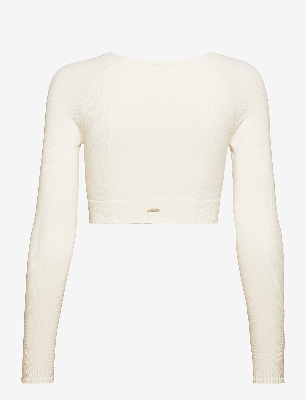 AIM'N - Luxe Seamless Crop Long Sleeve - któtkie bluzki - off-white - 1