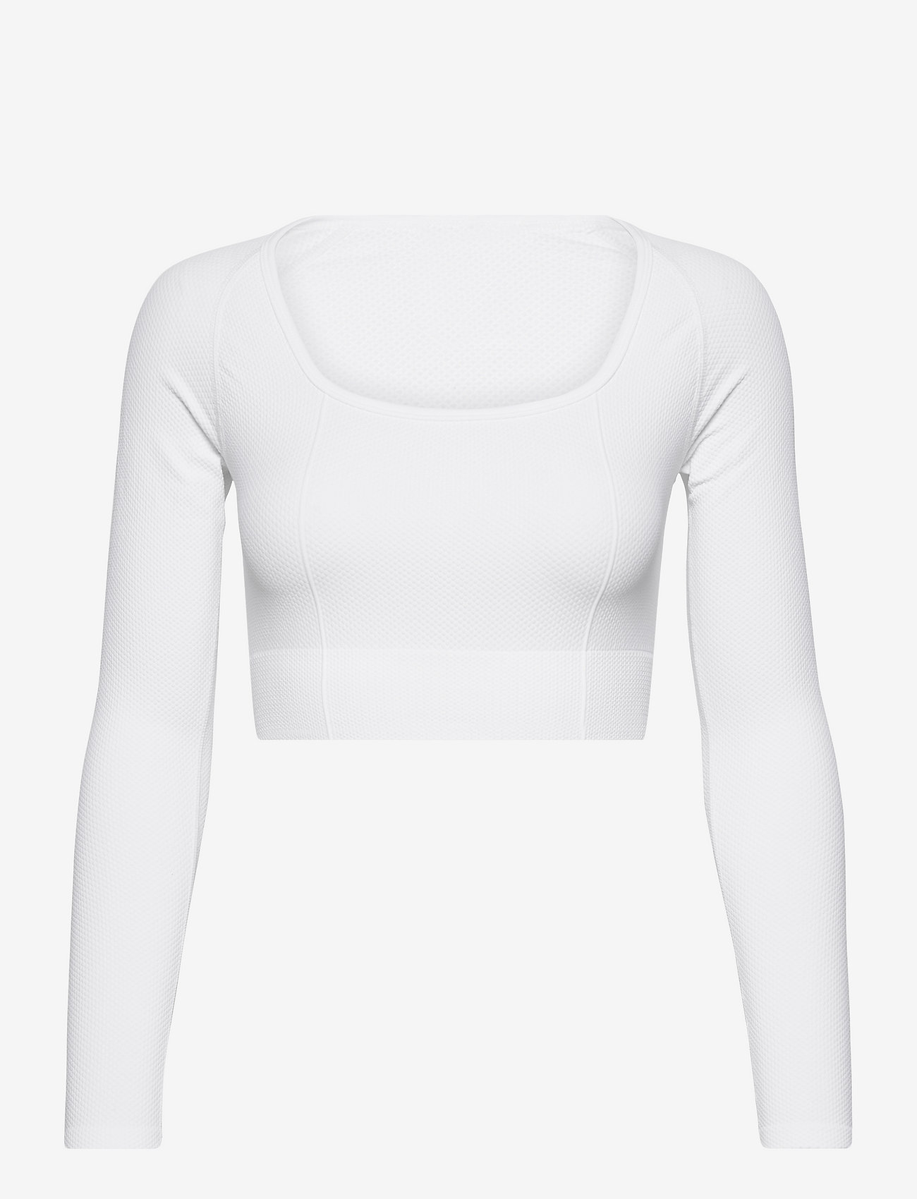 AIM'N - LUXE SEAMLESS CROPPED LONG SLEEVE - crop-tops - white - 0