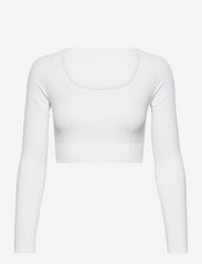 LUXE SEAMLESS CROPPED LONG SLEEVE - WHITE