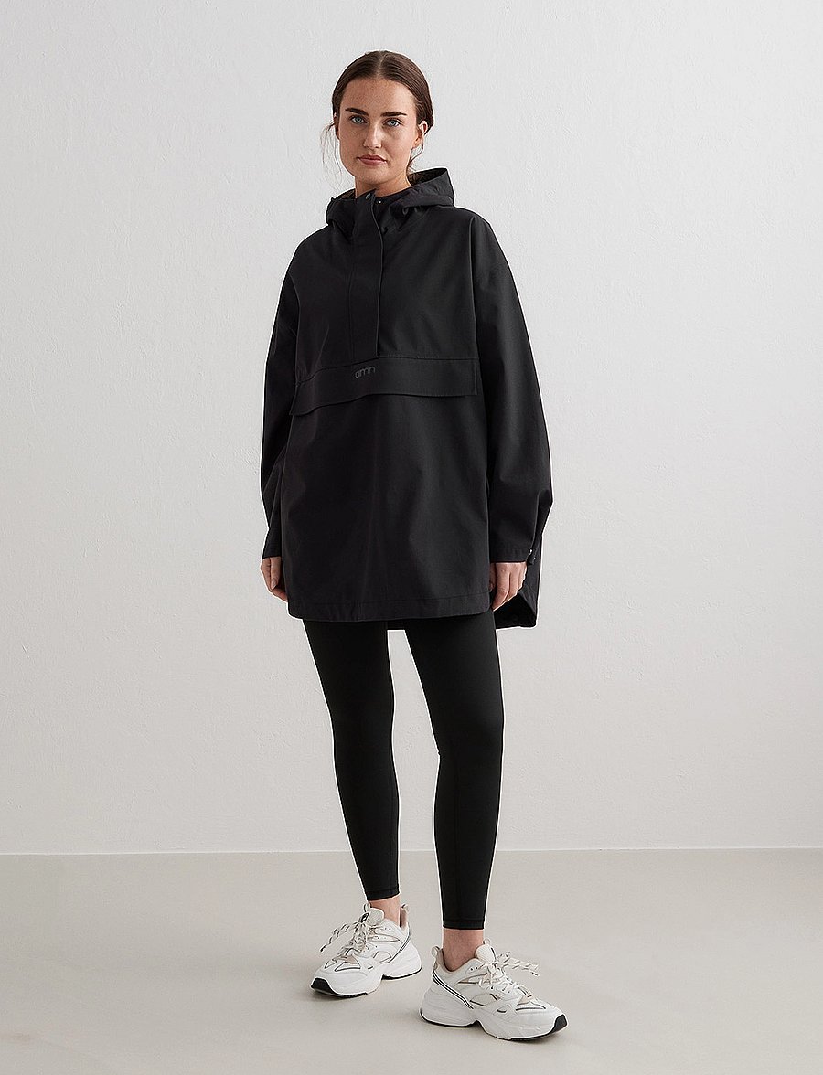 aim´n - Waterproof Oversized Anorak - anoraks - black - 0