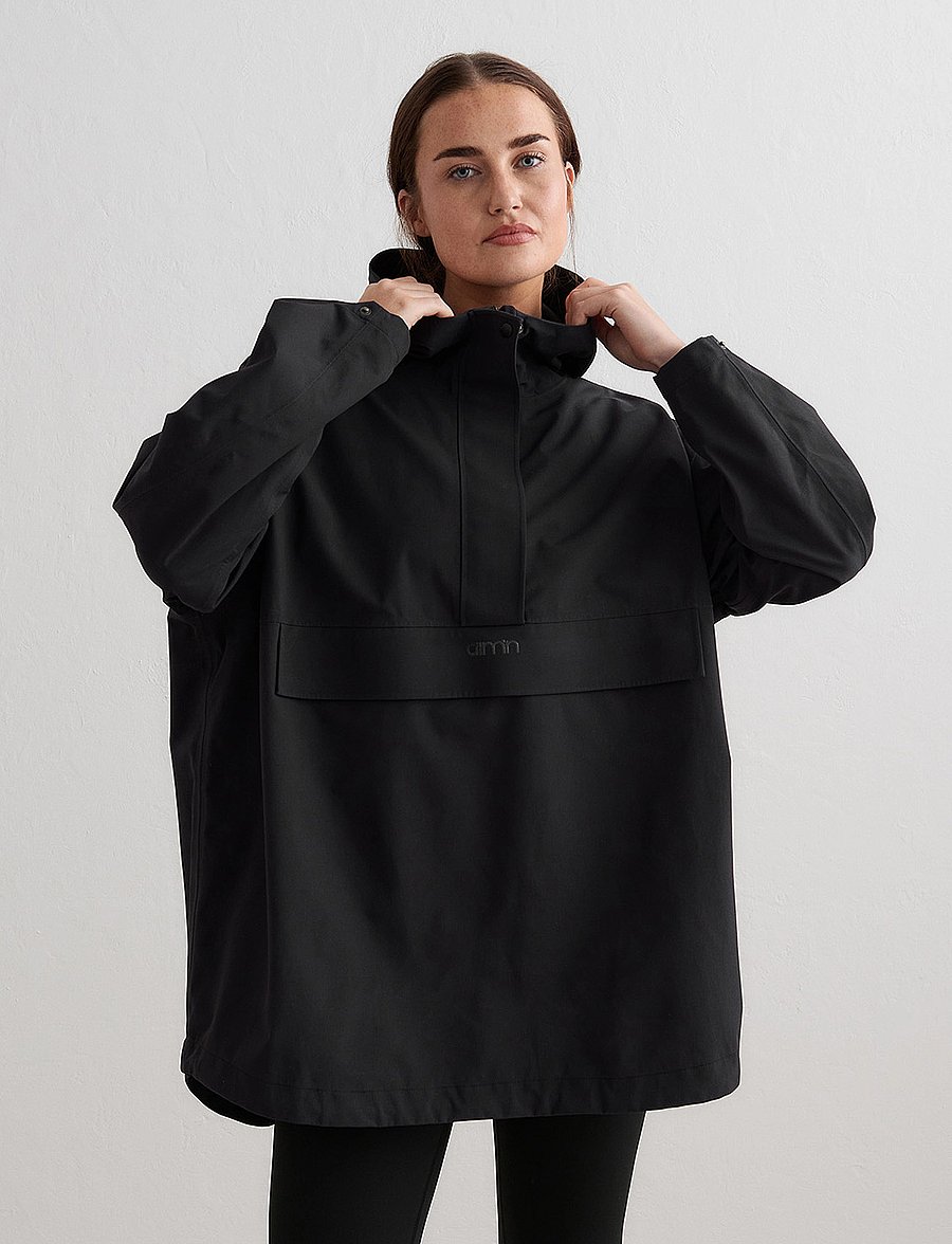 aim´n - Waterproof Oversized Anorak - anoraks - black - 3