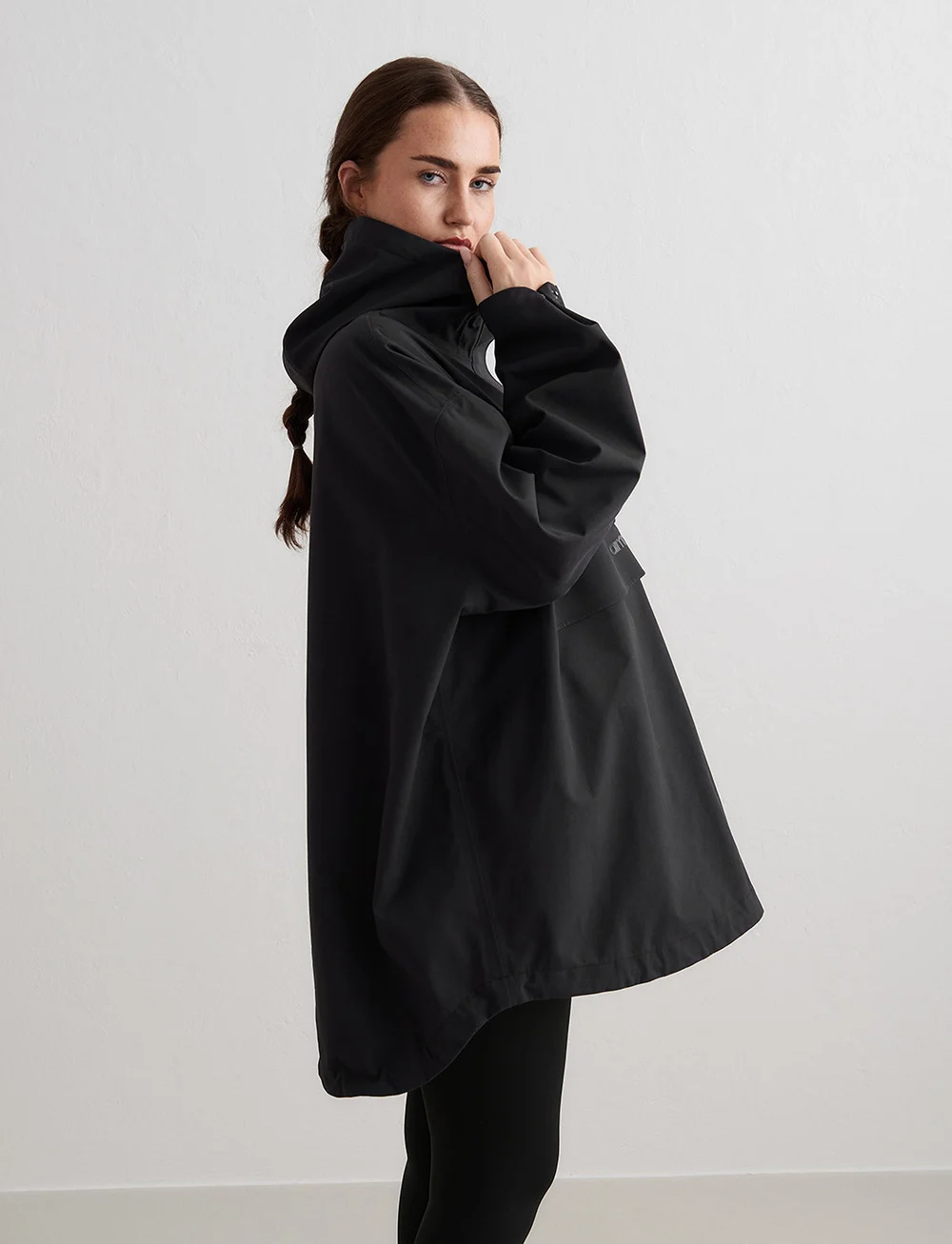 aim´n - Black Waterproof Oversized Anorak - anoraker - black - 4
