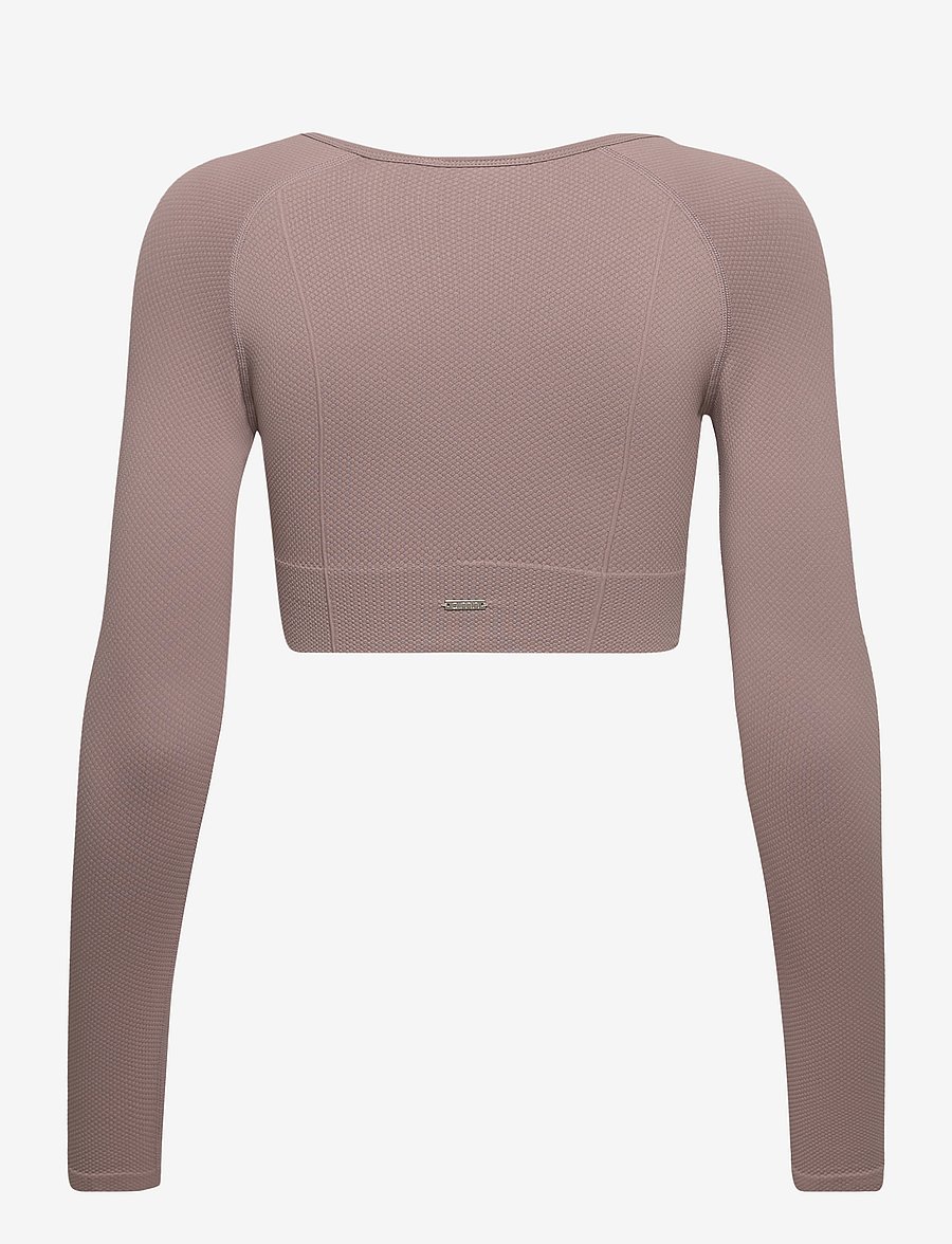 aim´n - LUXE SEAMLESS CROP LONG SLEEVE - crop tops - dusty violet - 1