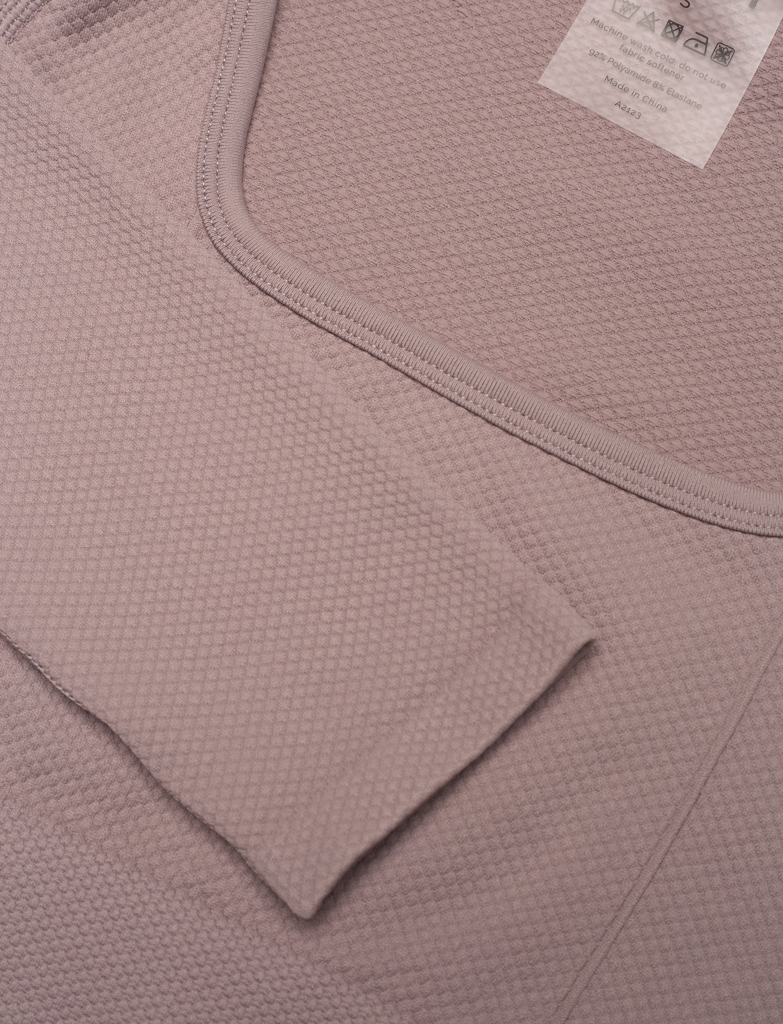 aim´n - LUXE SEAMLESS CROP LONG SLEEVE - crop-tops - dusty violet - 2