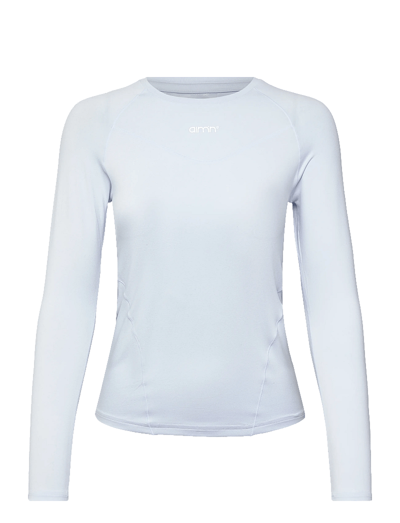 aim´n - Soft Basic Long Sleeve - langærmede t-shirts - aura - 1