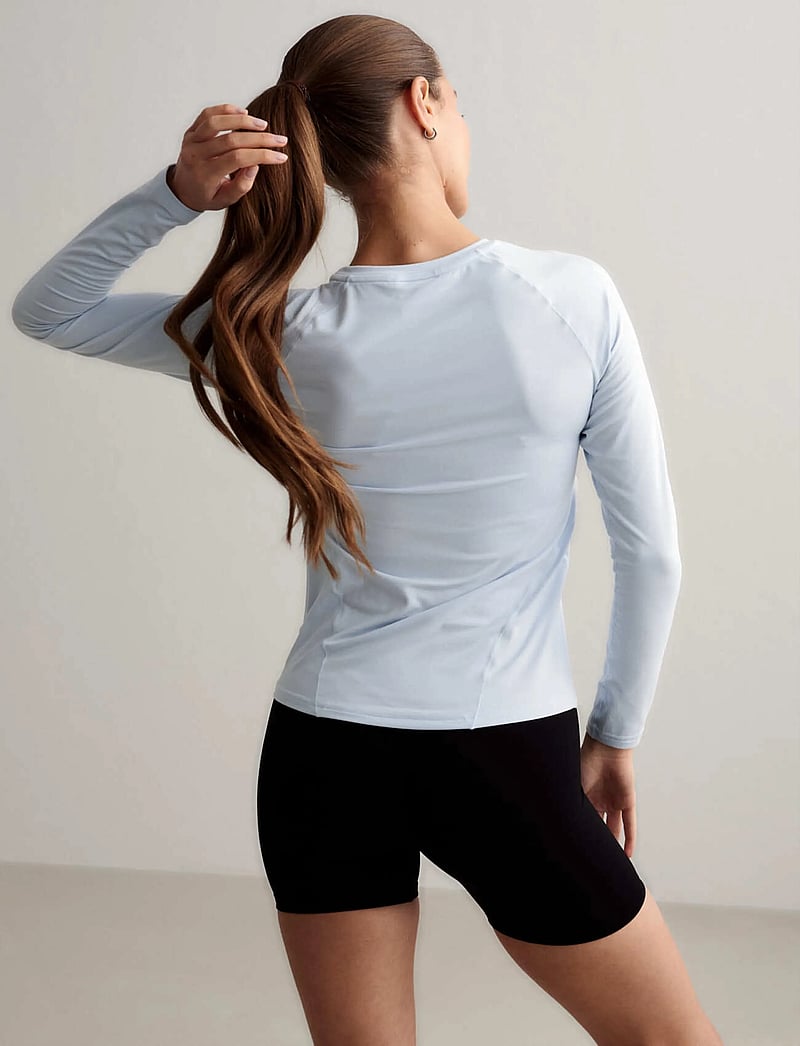 aim´n - Soft Basic Long Sleeve - langærmede t-shirts - aura - 4