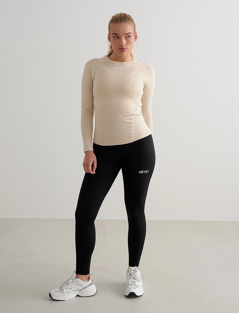 aim´n - Soft Basic Long Sleeve - langærmede t-shirts - cafe au lait - 4