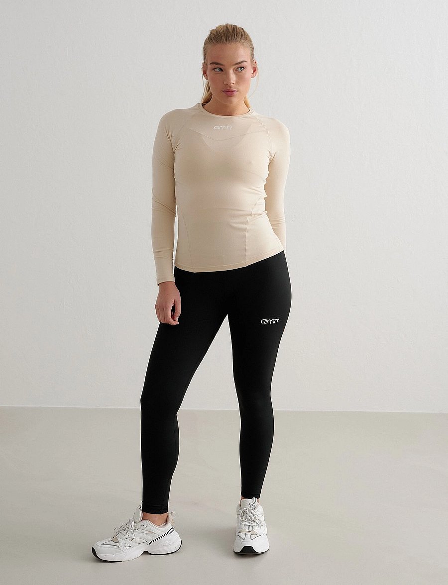aim´n - Soft Basic Long Sleeve - topper & t-skjorter - cafe au lait - 4