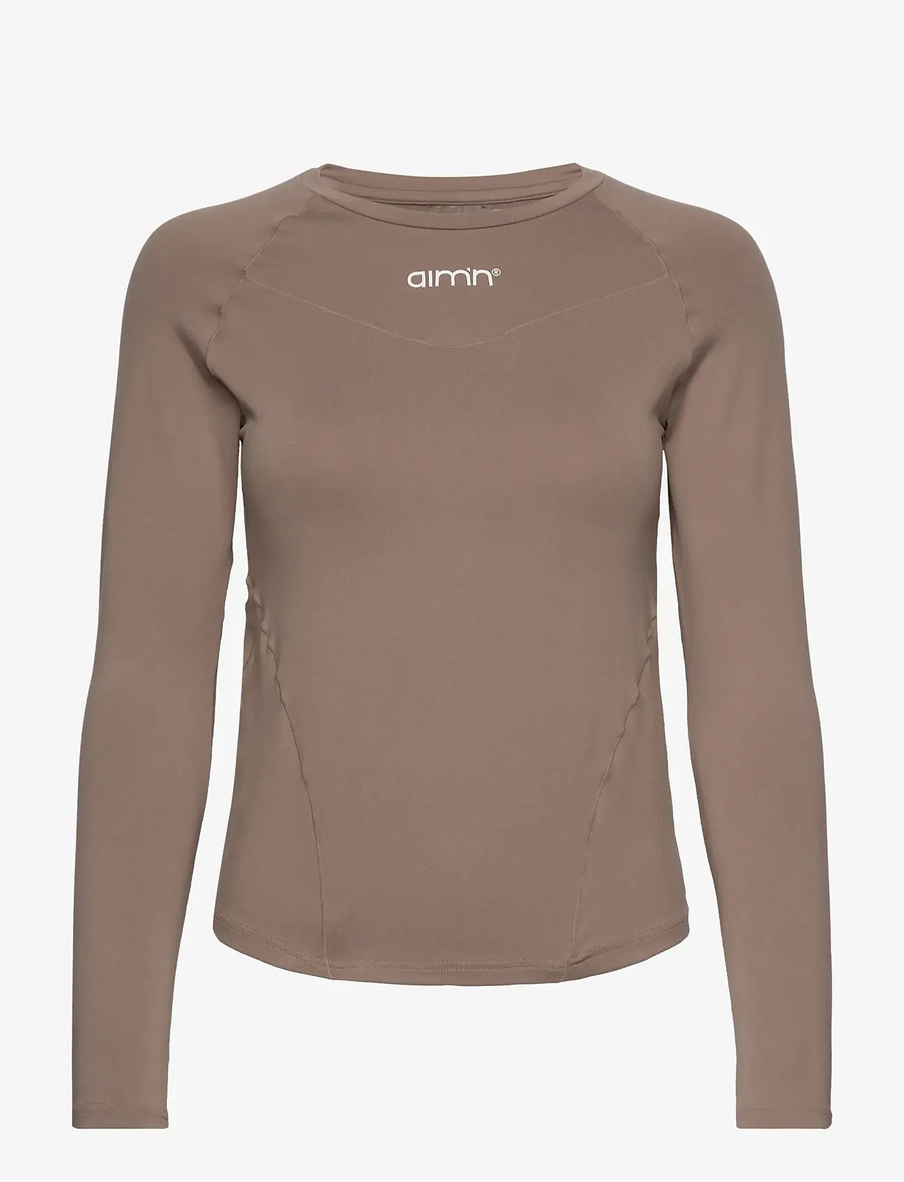 aim´n - Soft Basic Long Sleeve - langærmede t-shirts - espresso - 1