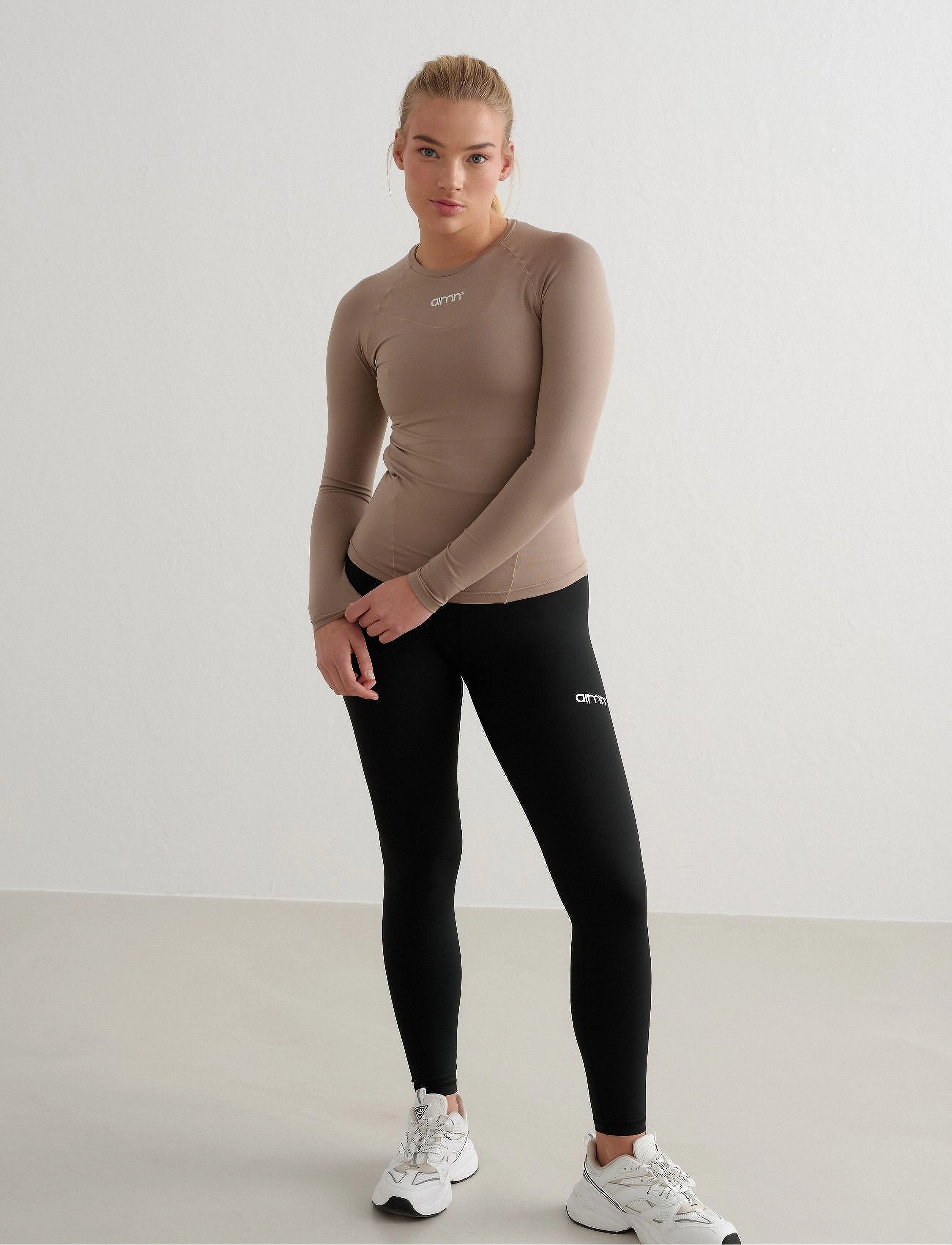 aim´n - Soft Basic Long Sleeve - langærmede t-shirts - espresso - 3