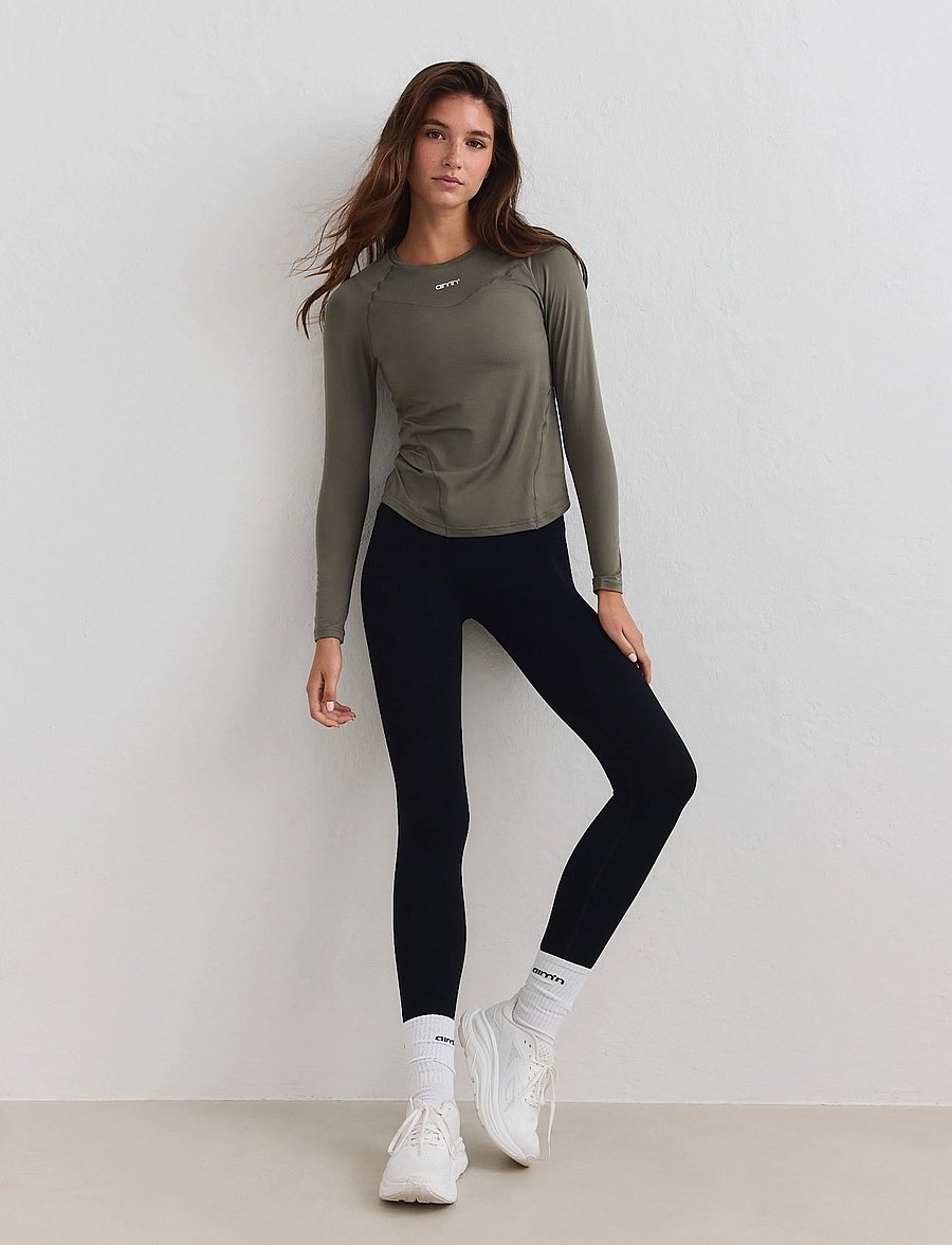aim´n - Soft Basic Long Sleeve - langarmshirts - ivy - 4
