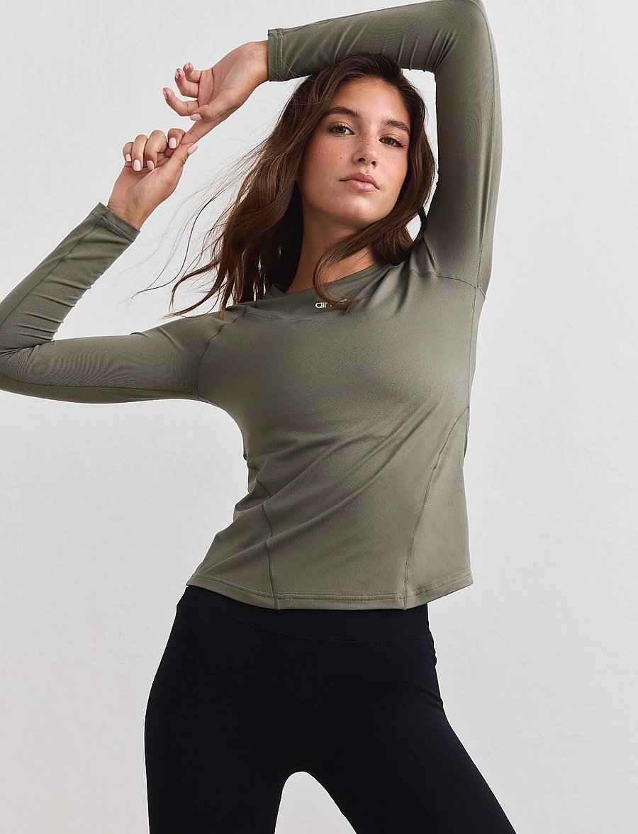 aim´n - Soft Basic Long Sleeve - langarmshirts - ivy - 5