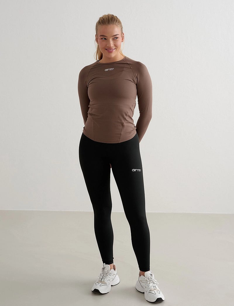 aim´n - Soft Basic Long Sleeve - pikkade varrukatega alussärgid - macchiato - 3