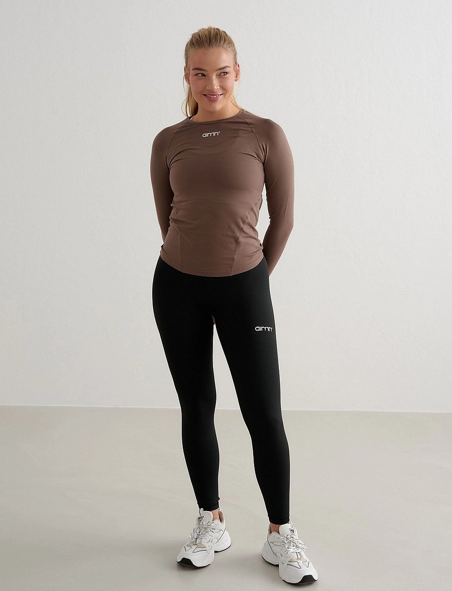 aim´n - Soft Basic Long Sleeve - langarmshirts - macchiato - 3