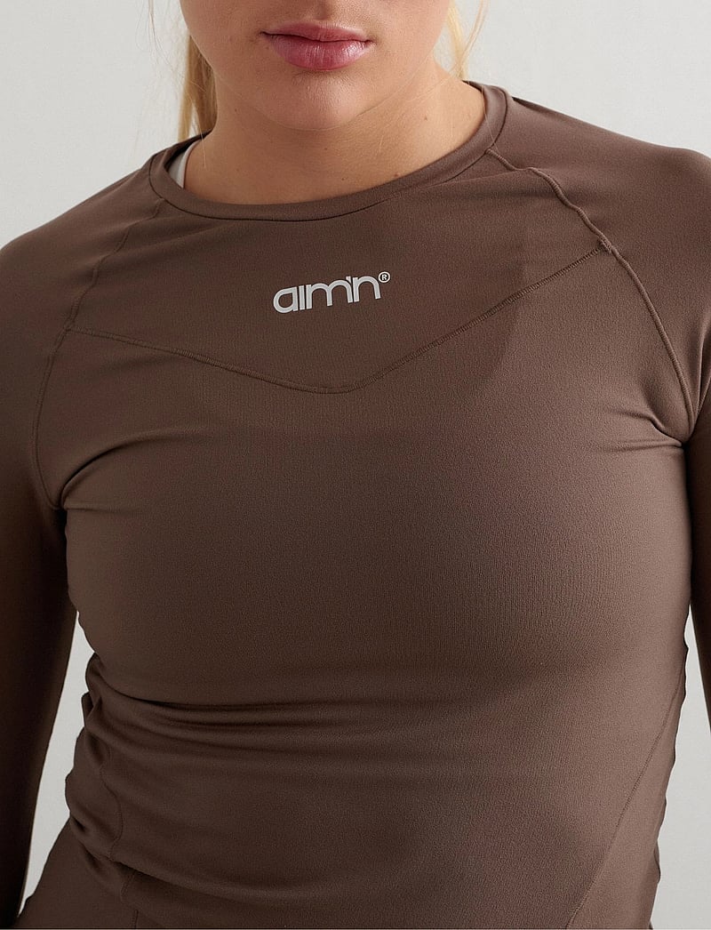 aim´n - Soft Basic Long Sleeve - pikkade varrukatega alussärgid - macchiato - 4