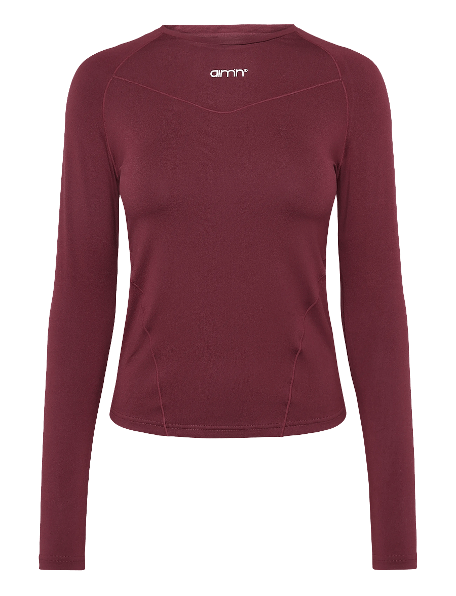 aim´n - Soft Basic Long Sleeve - langarmshirts - merlot - 1